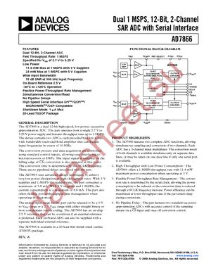 AD7866BRUZ datasheet  